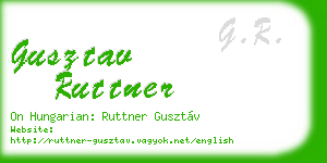 gusztav ruttner business card
