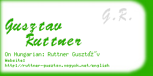 gusztav ruttner business card